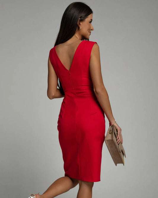 Fresia™ | Elegante vestido ajustado con cuello en V