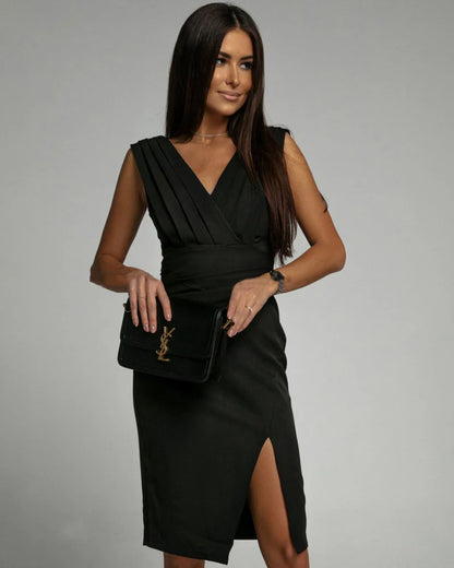 Fresia™ | Elegante vestido ajustado con cuello en V